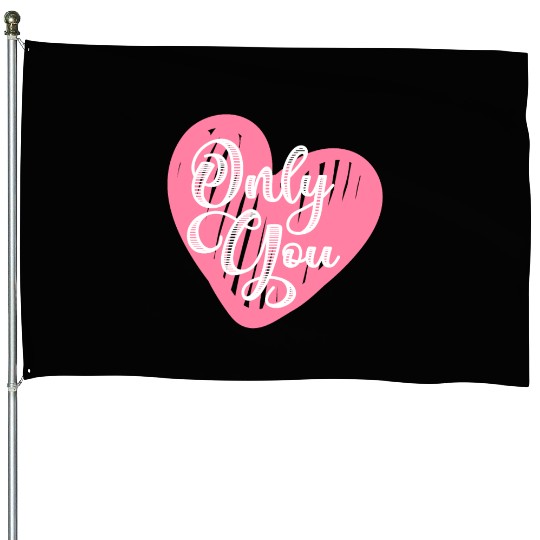 Happy Valentines Day, Valentin Retro House Flags