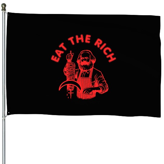 Eat the rich Karl Marx Eat Doner Kebab Rich House Flags