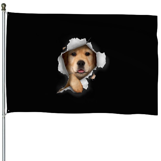 Golden Retriever Golden Dog Lover House Flags