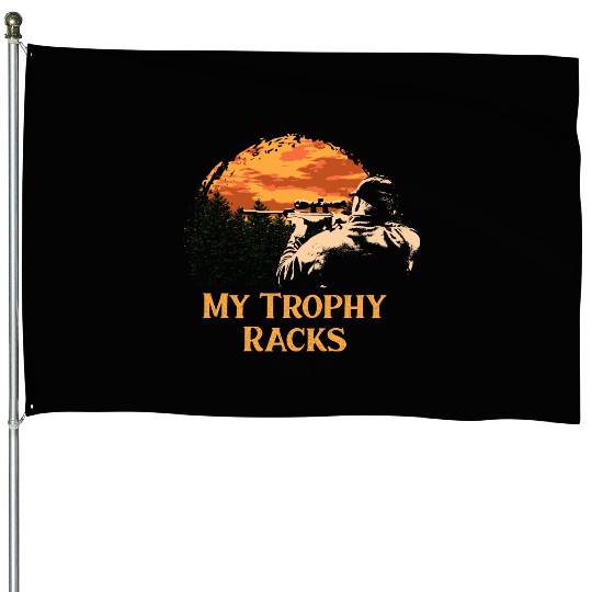 My Trophy Racks Hunting Deer Hunter Elk Bowhunting House Flags