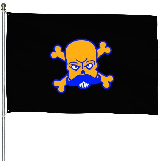 Mr. Sir Beard Skull and Bones Skeleton Gentleman House Flags