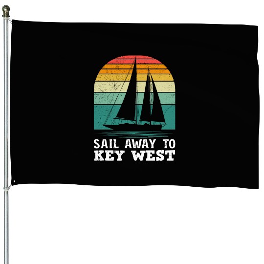 Florida SAIL AWAY TO KEY-WEST Florida Keys House Flags