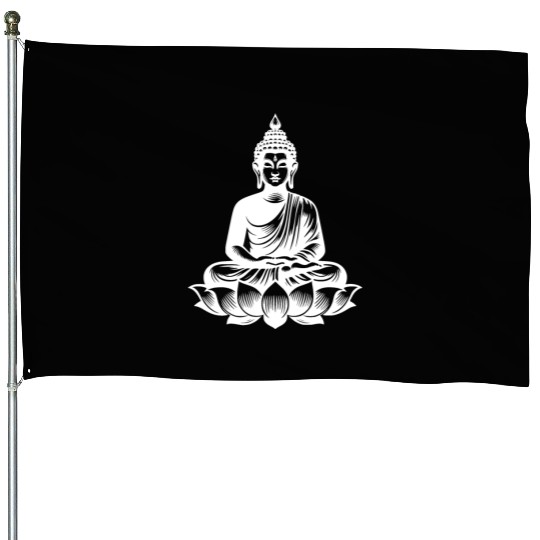 Resting Buddha Concentration Yoga Meditation House Flags