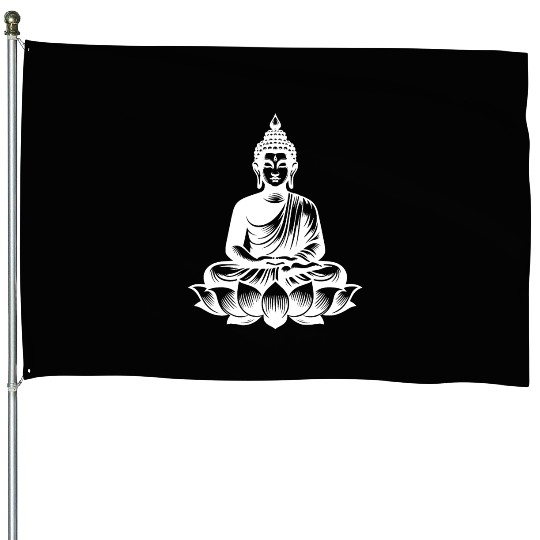 Resting Buddha Concentration Yoga Meditation House Flags