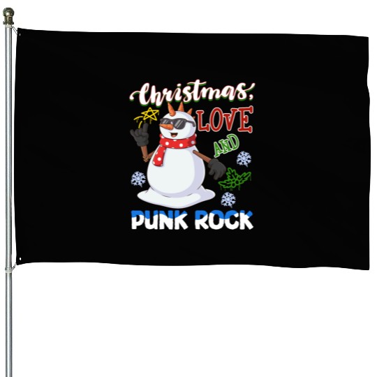 Rocky Christmas: Santa Claus Concert In Punk Rock House Flags