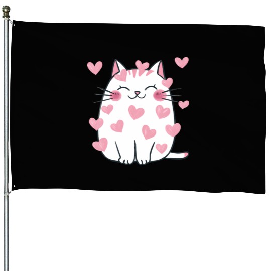 Valentines Cute, Valentine Retro House Flags