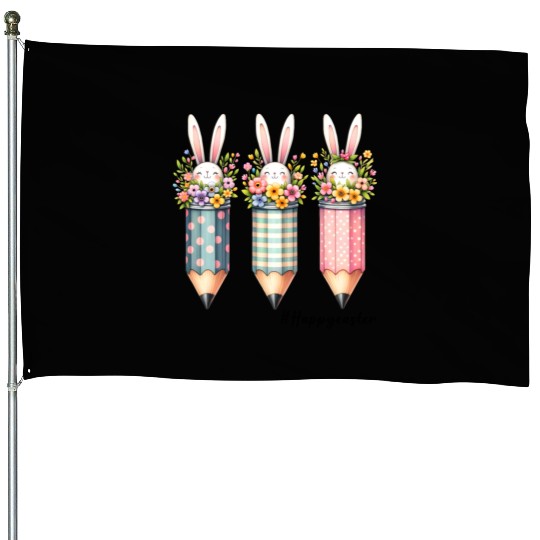 Happy Easter Bunny, Easter Day House Flags