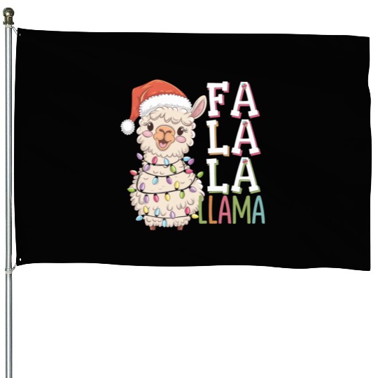 Fa La La Llama House Flags