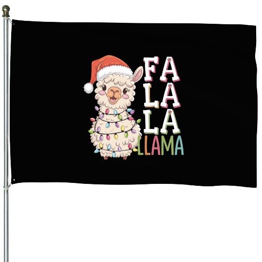 Fa La La Llama House Flags