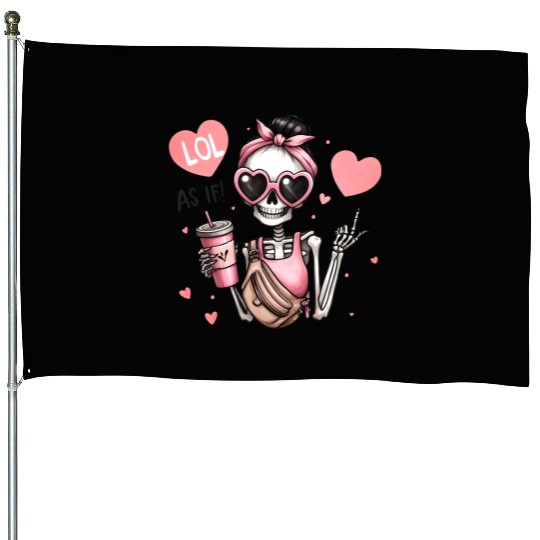 Happy Valentines, Valentine Retro House Flags