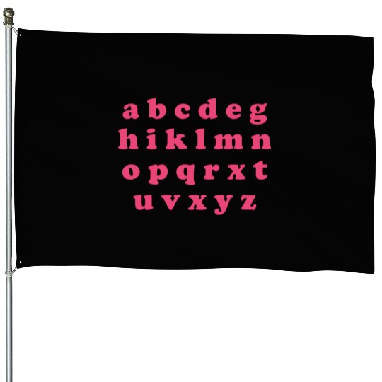 Alphabet Valentine Sublimation House Flags