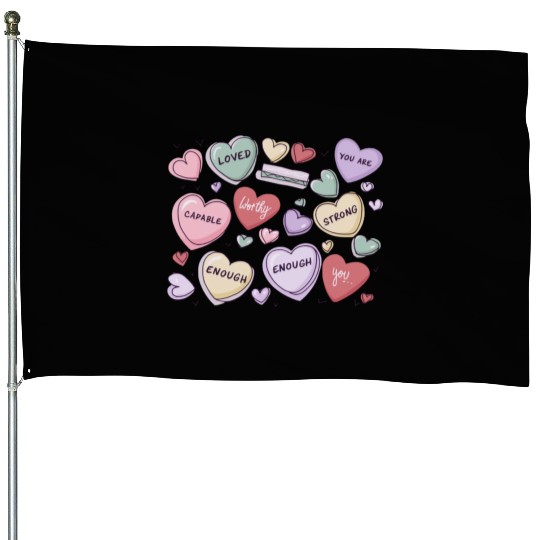 Cute Teacher Valentine House Flags