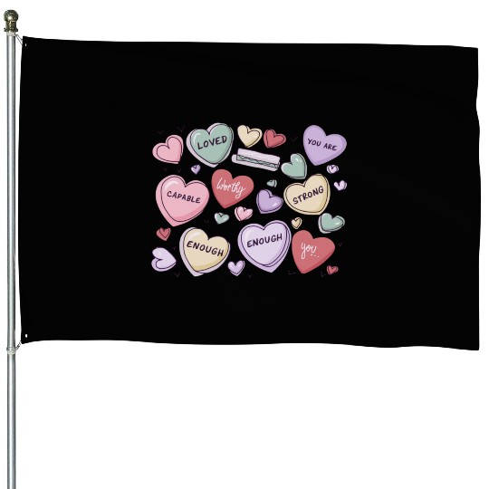 Cute Teacher Valentine House Flags