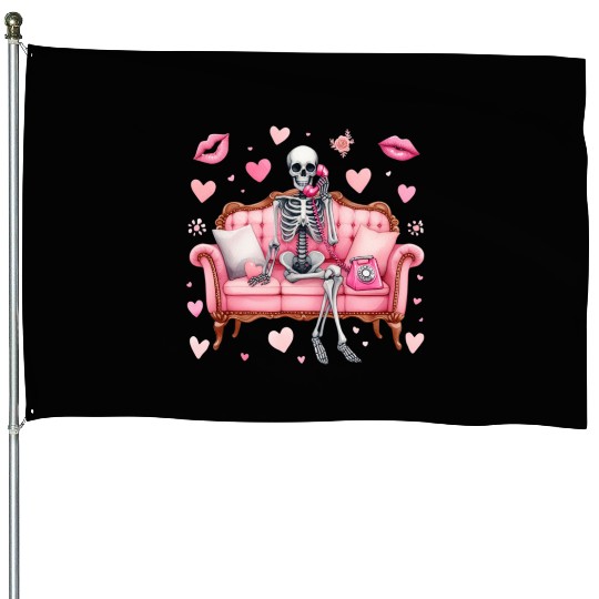 Valentines Cute, Valentine Retro House Flags