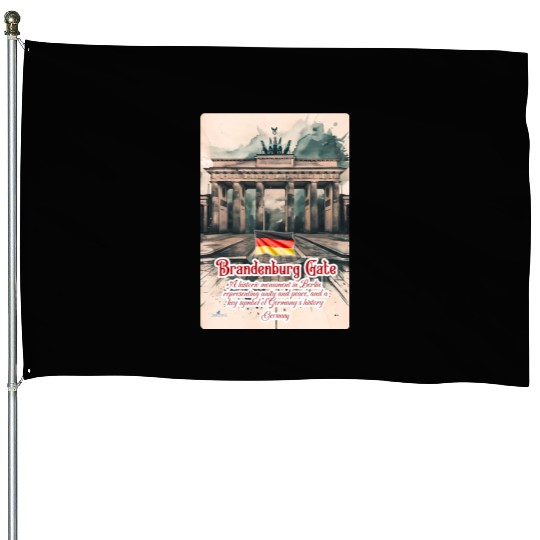 Brandenburg Gate The monument in Germany V1 House Flags