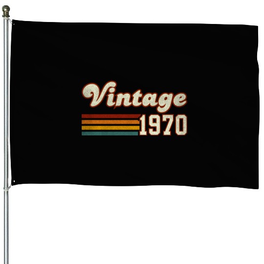55th Birthday Gift - Vintage 1970 House Flags