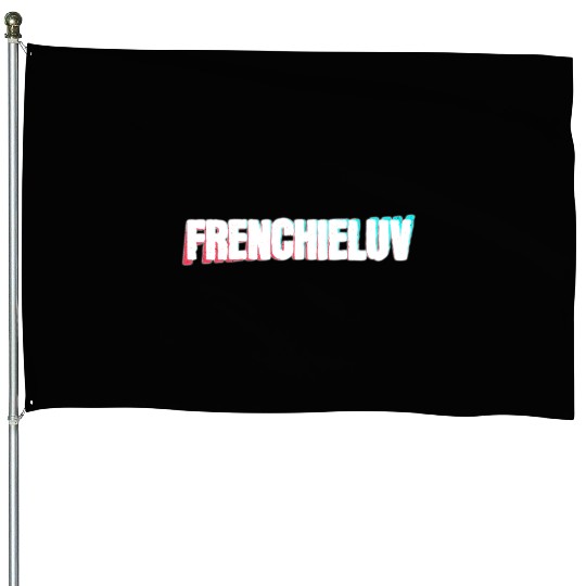 Frenchie Love House Flags