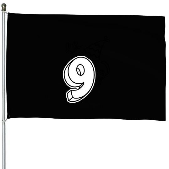 Coloring House Flags: Number 9 – Creative Birthday Keeps