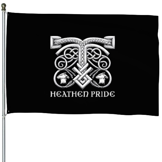 Asatru Valhalla Scandinavian Pride Norsemen Viking House Flags