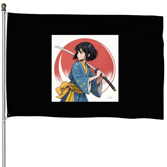 Spirit of the Sword: A Girl's Samurai Journey House Flags