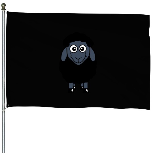Black Sheep Small Cute Funny Lamb Cool Comic Sweet House Flags