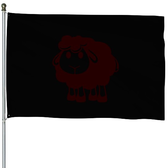 Black Sheep Small Cute Cute Lamb Cool Comic Sweet House Flags