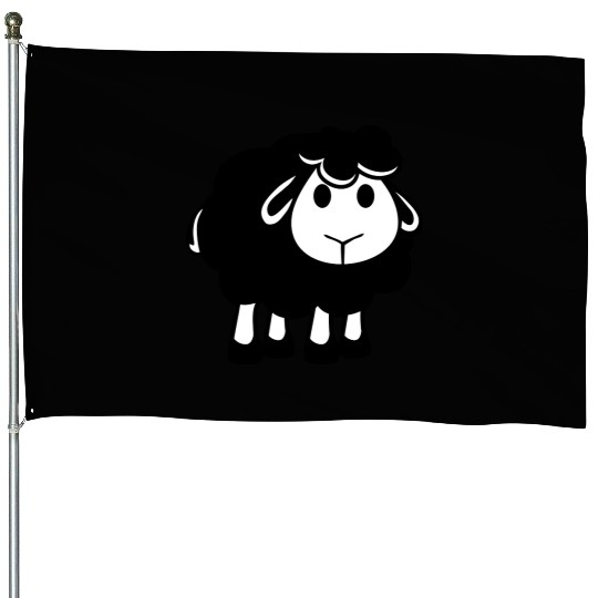 Black Sheep Small Cute Cute Lamb Cool Comic Sweet House Flags