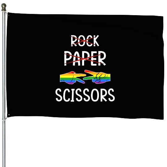 LGBTQ Lesbian Rock Paper Scissors House Flags