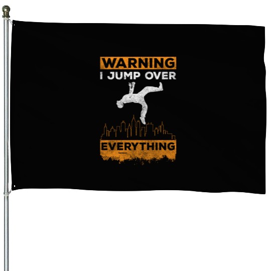 Freerunning Jumping Courageous Fast House Flags