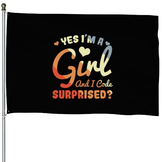 Programmer Girl House Flags