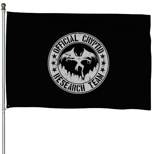 Official Cryptid Research Team | Cryptids Mothman House Flags