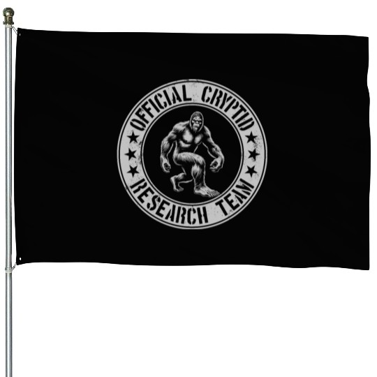 Official Cryptid Research Team Cryptids Sasquatch House Flags