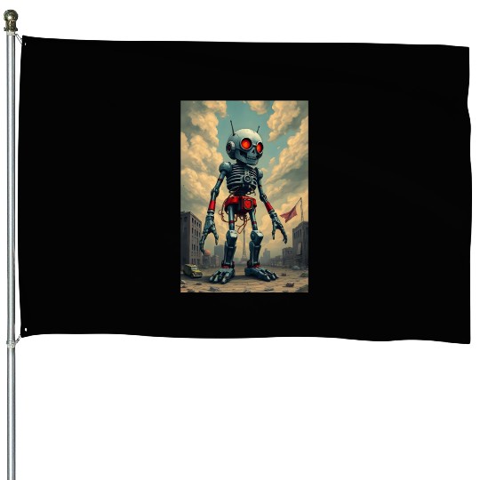 Giant zombie robot House Flags