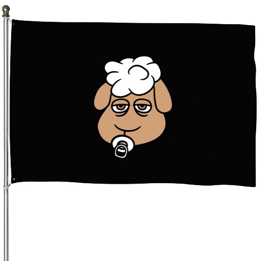 Sheep Baby Toddler Face Pacifier Child Head Lamb House Flags