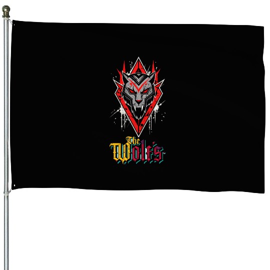 The Wolves Red Fang Emblem House Flags