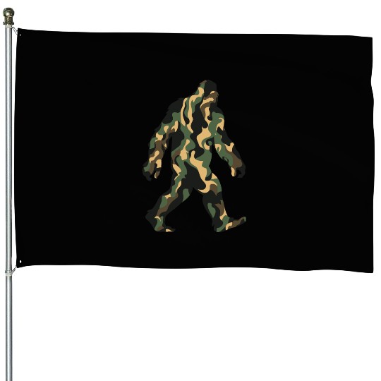 Camouflage Bigfoot - Hidden in Plain Sight House Flags