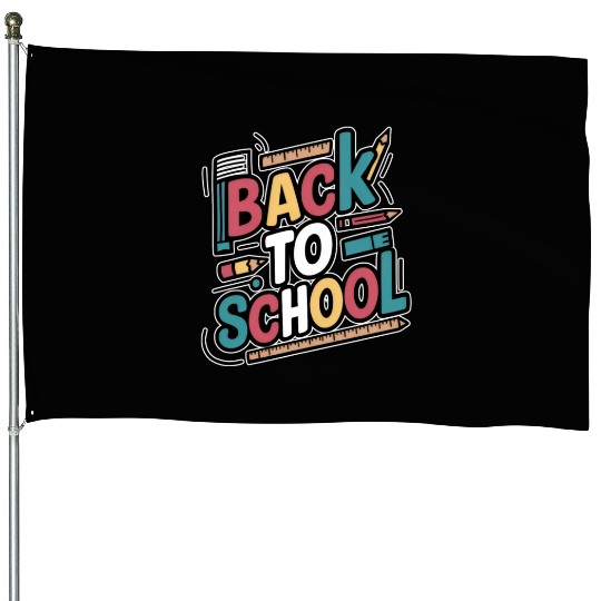 Back To School First Day of School House Flags
