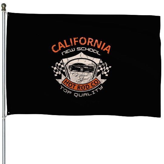 California New School Hot Rod Co. House Flags