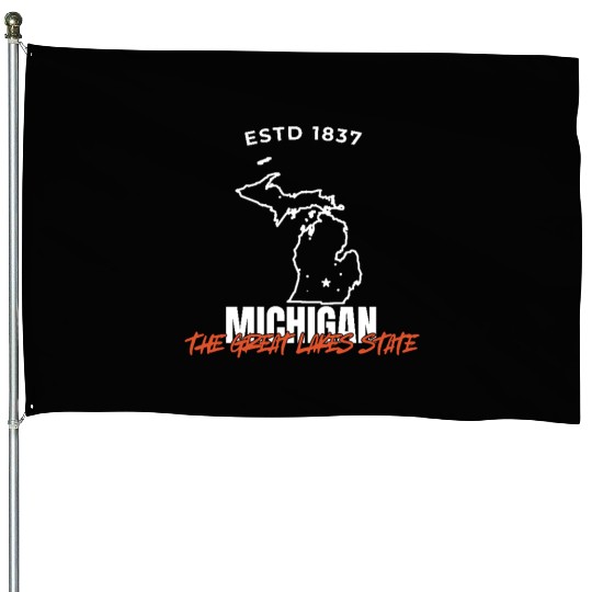 Michigan The Great Lakes State USA House Flags America