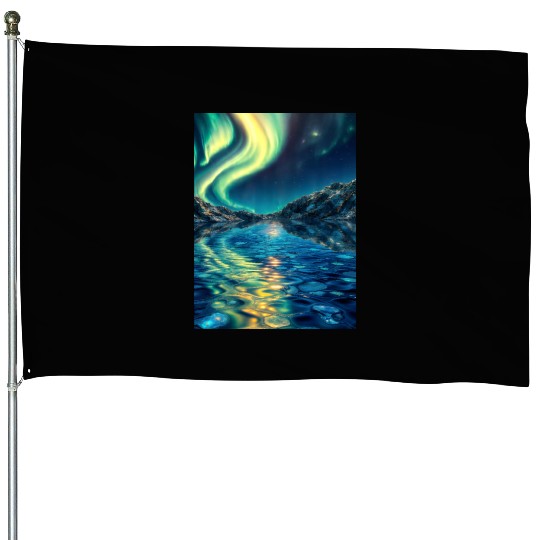 Crystal Lake of Aurora House Flags