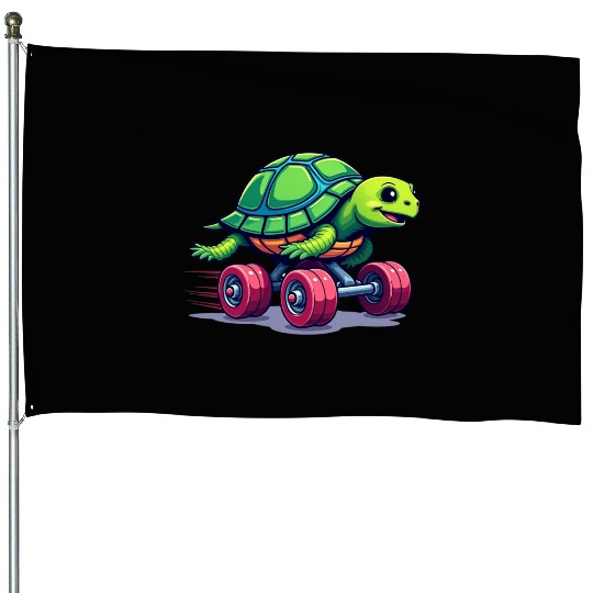 Turbo Turtle: Speed on Wheels House Flags