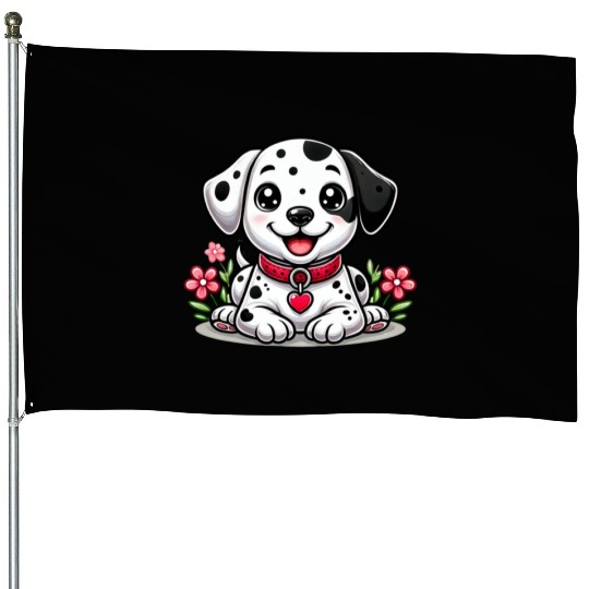 My Dog Is My Valentine House Flags