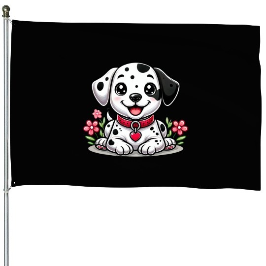 My Dog Is My Valentine House Flags