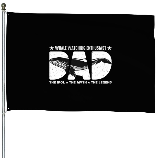 Whale Watching Enthusiast Dad The Marine Biologist House Flags
