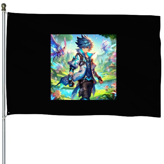 Fantasy Adventure World House Flags
