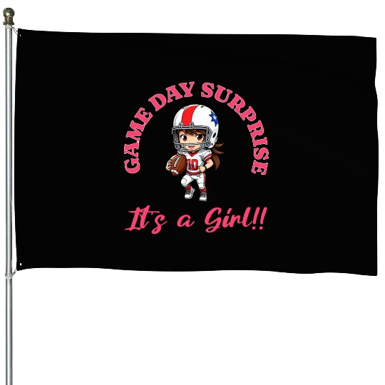 Game Day Surprise for Football Lovers Its a Girl House Flags