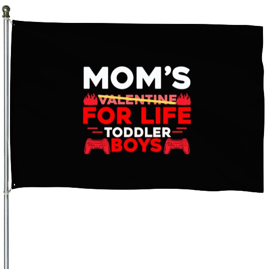 Mom s Valentine for Life Toddler Boys House Flags