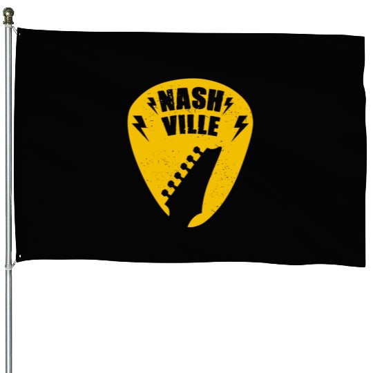 Nashville Music City Guitar Pick House Flags