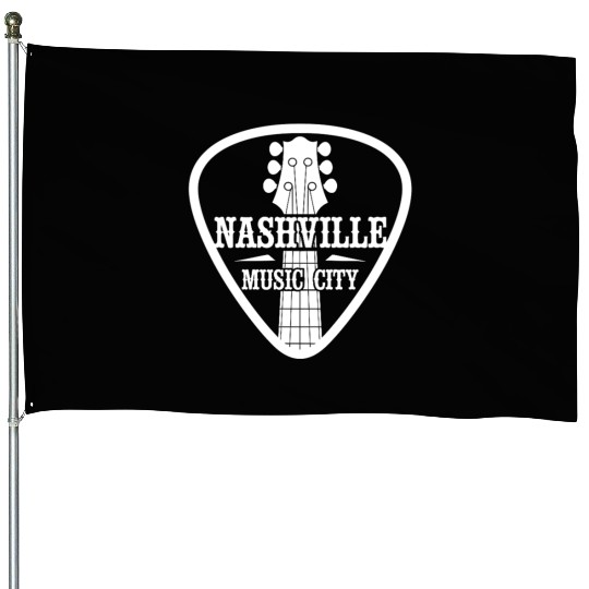 Nashville Music City Guitar Pick House Flags