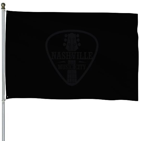 Nashville Music City Guitar Pick House Flags